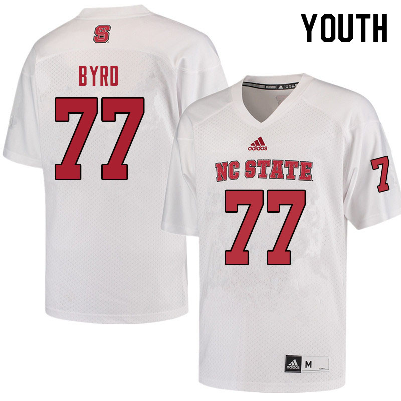 Youth #77 Dennis Byrd NC State Wolfpack College Football Jerseys Sale-Red - Click Image to Close